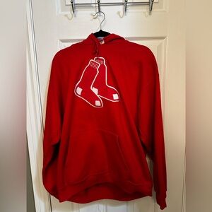 Red Pullover Hoodie with Sock Logo - Men